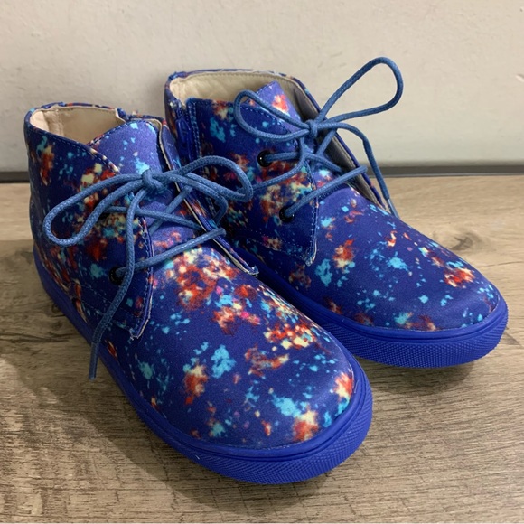 AKID Other - NEW! Girls AKID Brand Knight BLUE GALAXY High Top SNEAKERS Athletic SHOES  3